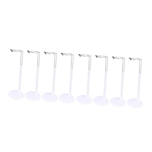 minkissy 8 Stück Teiliges Puppenständer aus Kunststoff Verstellbare Höhe Stabile Puppenhalter für Sammelfiguren Doll Display Rack für Saubere und Ordentliche Präsentation von minkissy