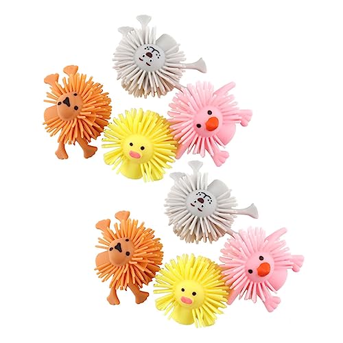 minkissy 8 Stück Teiliges Set Tier Fingerpuppen aus Robustem TPR Material Weiches für Kleinkinder Interaktives Rollenspiel und Stressabbau Farblich und Stilistisch Abwechslungsreich für von minkissy
