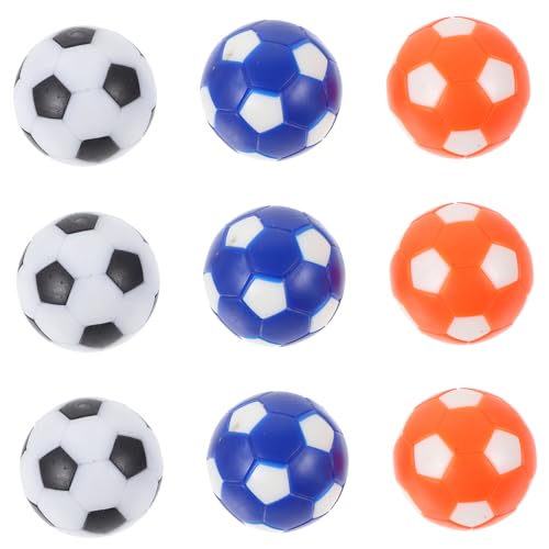 minkissy 9Stücke Teiliges Tischfußballbälle für Fußball Zubehör Farbige Ersatzbälle für Tischfußballspiele von minkissy