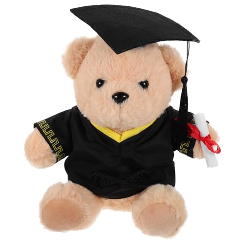 minkissy Abschluss Bär Plüsch Kuscheltier mit Doktorhut Süßes Stofftier für Graduation Feiern zur Abschlussfeier Dekorativ von minkissy