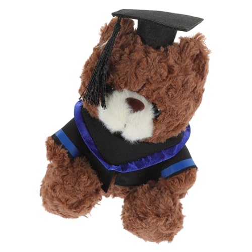 minkissy Abschluss Bär Plüschspielzeug mit Doktorhut Kuscheltier für Graduierung Dekoratives für Abschlussfeiern Süßes und Gemütliches Stofftier von minkissy