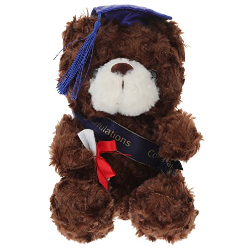 minkissy Abschluss Plüsch Bär mit Doktorhut Kuscheltier für Schulabschlussfeier Dekoration und für Absolventen Mädchen und Jungen von minkissy