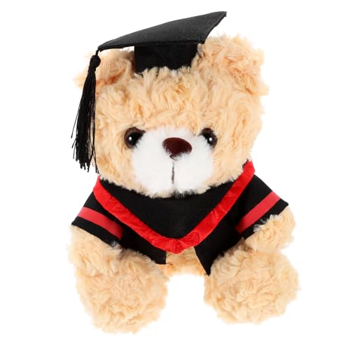 minkissy Abschluss Plüschbär mit Doktormütze und Kostüm Süßes für Graduierung Hochwertige Bärenpuppe für Dekoration und Abschlussfeier von minkissy