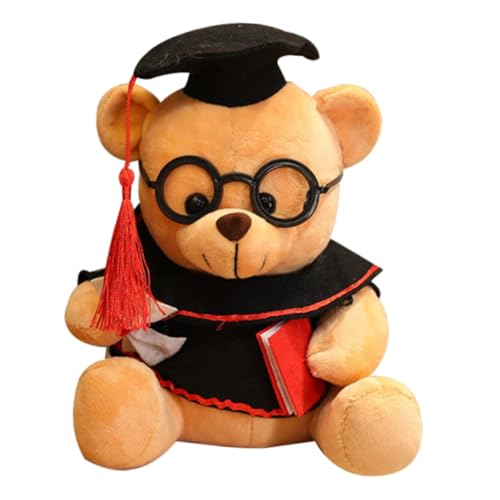 minkissy Abschlussbär Plüschspielzeug mit Doktorhut Großer Plüschbär für Graduierungsfeiern Süßes für Absolventen Vielseitig Einsetzbar Dekoration von minkissy
