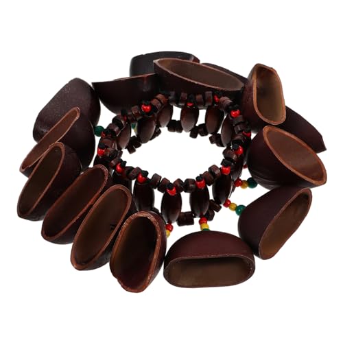 minkissy Afrikanisches Armband aus Nussschalen Handglocke Musikinstrument Vielseitig als Schmuck und Rhythmusinstrument für Kulturelle Ausdrucksformen und Musikalische Begleitung minkissy Afrikanisches Armband aus Nussschalen Handglocke Musikinstrument Vielseitig als Schmuck und Rhythmusinstrument für Kulturelle Ausdrucksformen und Musikalische Begleitung von minkissy
