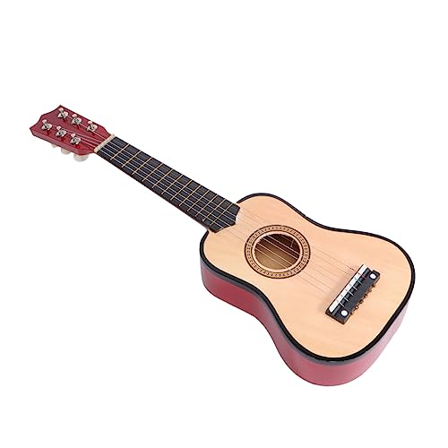 minkissy Akustikgitarre für Mini Gitarre aus Holz Musikinstrument für Anfänger für Junge Musiker Beige von minkissy