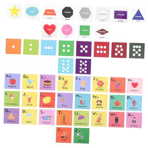 minkissy Alphabet Lernkarten Bunte Buchstaben und Zahlenkarten Kognitive Lernspielzeug für Vorschulkinder Pädagogisch Hautfreundlich Eltern Junge Mädchen Spiel zur Frühkindlichen von minkissy