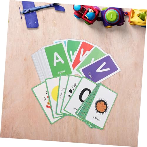 minkissy Alphabet Lernkarten für Bunte Buchstaben Flash Cards mit Zahlen und Formen Abgerundete Ecken Tragbares zum Spielerischen Englisch Lernen Geeignet für Vorschule und Grundschule von minkissy