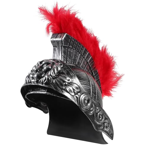 minkissy Antiker Römischer Soldatenhelm für Cosplay Robuste Kopfbedeckung mit Einzigartigem Design für Halloween Karneval und Mottopartys Bequem und Detailreich von minkissy