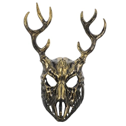 minkissy Antler Horned Mask für Halloween Realistische Tiermaske Abnehmbare Cosplay Maske Atmungsaktiv und Bequem für Kostümpartys und Maskeraden Einzigartiges Design für von minkissy