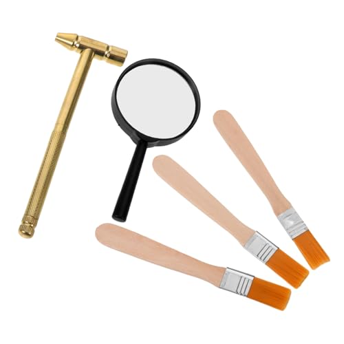 minkissy Archäologie Grabungsset mit Hammer Meißel Pinsel Lupe Teiliges Fossilien Ausgrabung für Kleinkinder und Jungen zum Entdecken und Lernen von minkissy