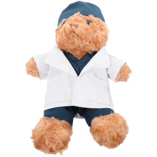 minkissy Arzt Plüschpuppe Weicher Kreativer Stofftier Bär für für Medizinisches Personal Fördert Rollenspiele und Kreativität von minkissy