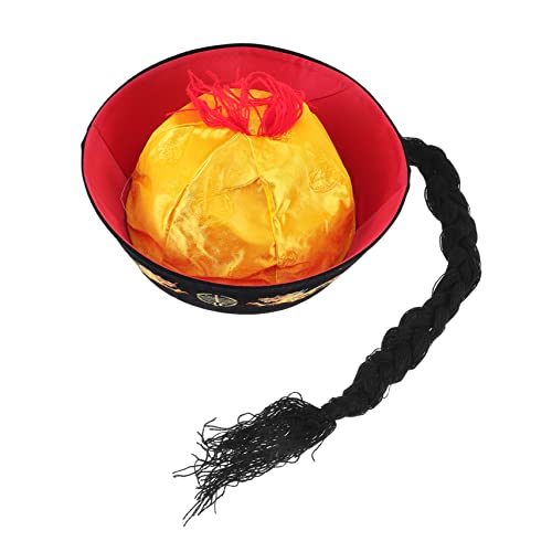 minkissy Asiatischer Braids Hut für Erwachsene Traditioneller Orientalischer Kaiserhut Cosplay Accessoire für Partys Antiker mit Pferdeschwanz Einzigartigem Design für Kostümfeiern minkissy Asiatischer Braids Hut für Erwachsene Traditioneller Orientalischer Kaiserhut Cosplay Accessoire für Partys Antiker mit Pferdeschwanz Einzigartigem Design für Kostümfeiern von minkissy