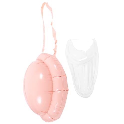 minkissy Aufblasbarer bärtiger Weihnachtsmann Bauch aufblasbarer gefälschter Bauch Magen groß Für Erwachsene aufblasbare Kostüme Party Feste Kopfbedeckungsornamente falsche Bärte PVC von minkissy