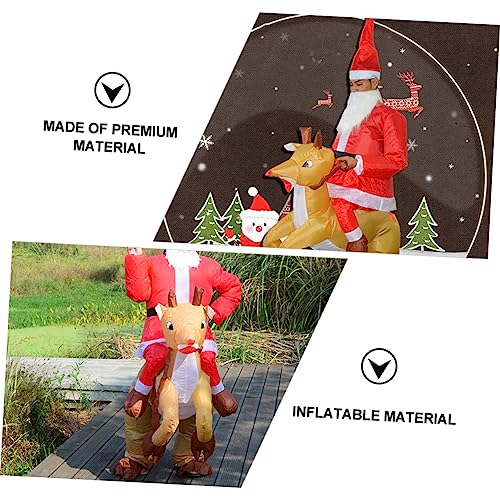 minkissy Aufblasbares Santa Claus Kostüm mit Elch Einheitsgröße Langlebiges Material Wiederverwendbar für Weihnachtsfeiern Karneval und Paraden Batterien minkissy Aufblasbares Santa Claus Kostüm mit Elch Einheitsgröße Langlebiges Material Wiederverwendbar für Weihnachtsfeiern Karneval und Paraden Batterien von minkissy