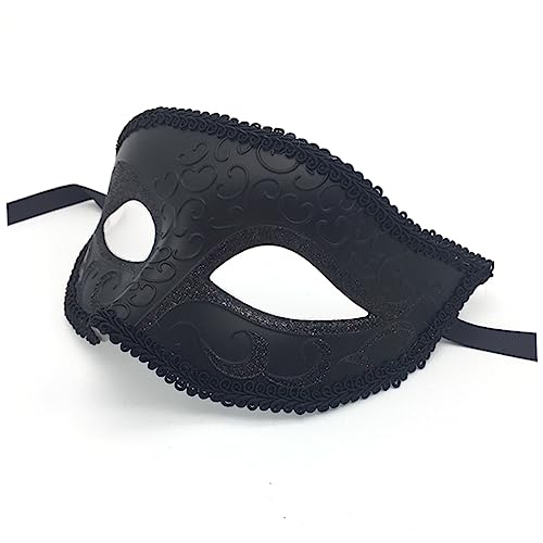 minkissy Auffällige Maske, Party-Maske, Kleider, schwarzes Outfit, einzigartige Maskerade, männliche und weibliche Maske, Maskerade-Maske, Themen-Prom-Maske, Augenkostüme, schwarzes Kostüm, Maske für von minkissy