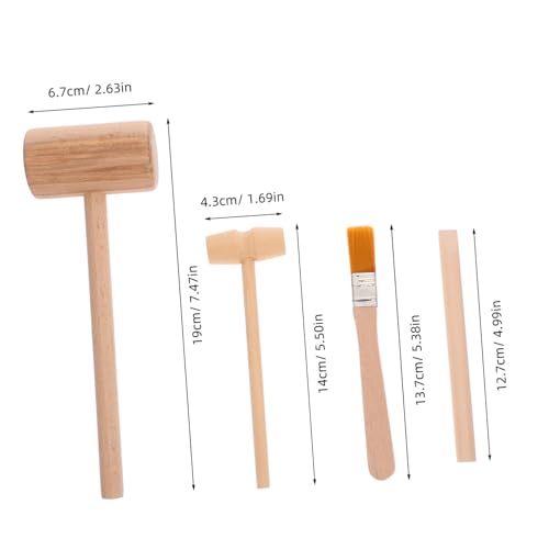 minkissy Ausgrabungsset Holz Teilig mit Hammer Meißel Pinsel Tragbares Archäologisches Kreativität Feinmotorik und Praktischem Lernen im Freien von minkissy