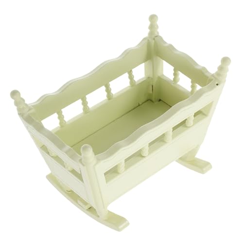 minkissy Babybett Puppenhaus Möbel Zubehör Detailreich Robust für Kinderzimmer Dekoration von minkissy