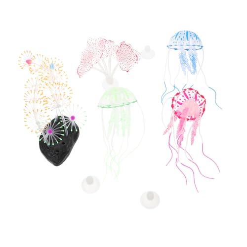 minkissy Badespielzeug Für Kinder 1 Satz Aquarium Korallen Landschaftsbau Kunstpflanze Scheinen Büro Kieselgel Puppe Kinderspielzeug von minkissy