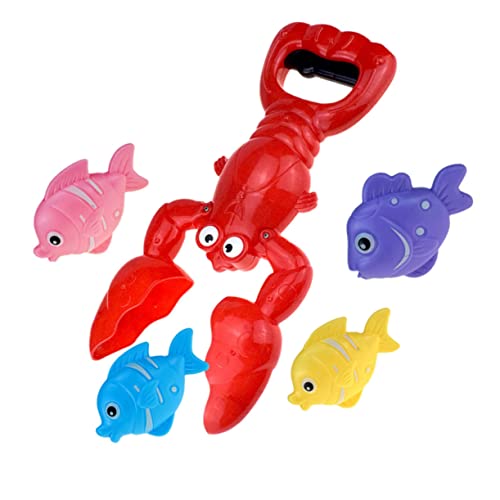 minkissy Badespielzeug für Kleinkinder Interaktives Leichtes Badewannenspielzeug mit Farbenfrohen Hummer und Fischmotiven Batteriefrei Kindgerecht für Mädchen und Jungen von minkissy