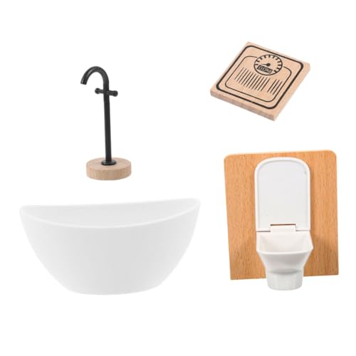 minkissy Badewanne Toilette Wasserhahn Realistische Möbel für Kreatives und Dekoration von minkissy