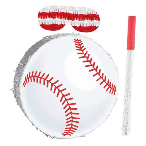 minkissy Baseball Piñata Geburtstagsspiel Piñata Kindergeburtstagsdeko Pinata Stick Sport Sport Geburtstagsparty Dekorationen Pinata Füller Sportbälle von minkissy