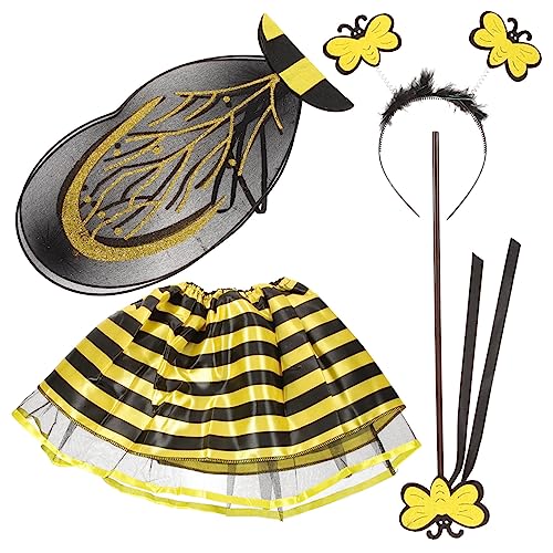 minkissy Bienen Kostümset für Teiliges Cosplay Zubehör mit Flügeln Haarreif Zauberstab und Rock für und Halloween Langlebig und Sicher für Partys minkissy Bienen Kostümset für Teiliges Cosplay Zubehör mit Flügeln Haarreif Zauberstab und Rock für und Halloween Langlebig und Sicher für Partys von minkissy