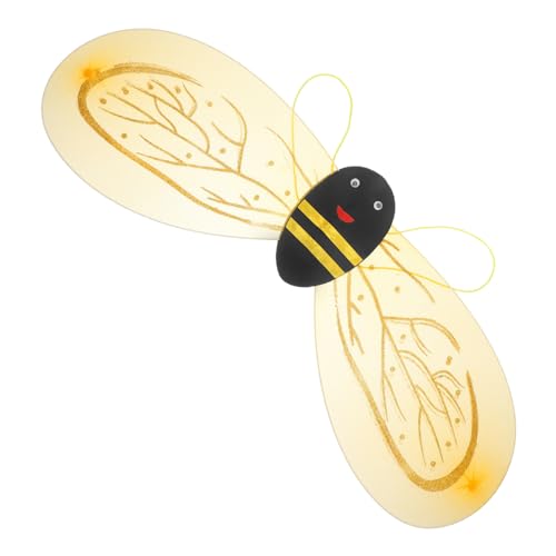 minkissy Bienenflügel Kostüm Flügel Prop aus Leichtem und Bequeme Passform Feine Verarbeitung für Cosplay Party und Verkleidung Geeignet für Mädchen bei Fasching und Mottopartys von minkissy