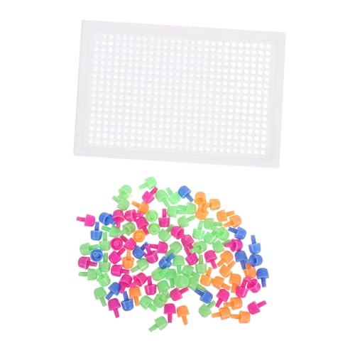 minkissy Bildungsspielzeug Puzzle Kinderspielzeug Heringe Pilzpflockbrett Steckbrett Nagel Pilz-nägel- Kinderpädagogische Spielzeuge Pilz-rätsel Kinderrätsel Zufällige Farbe von minkissy