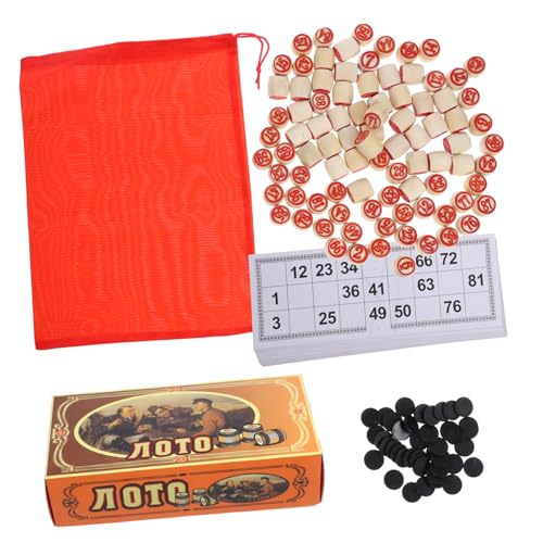 minkissy Bingo spielset mit Doppelseitigen Zahlenkärtchen und Spielfiguren Interaktives Party brettspiel Denken und Konzentration für Familien von minkissy