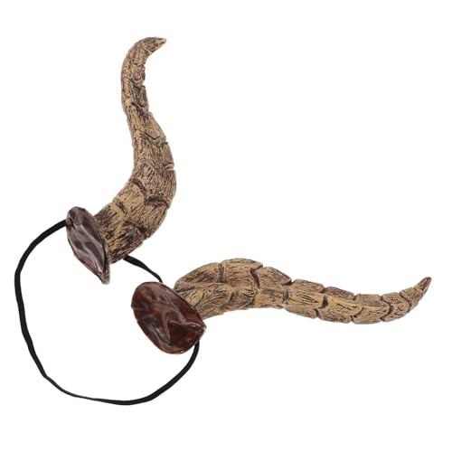 minkissy Bull Horns Kopfband für Halloween Kostümaccessoires Wiederverwendbares Bequemes Stirnband mit Teufelshörnern für Festivals und Partys Einzigartiges Kopfschmuck Accessoire von minkissy