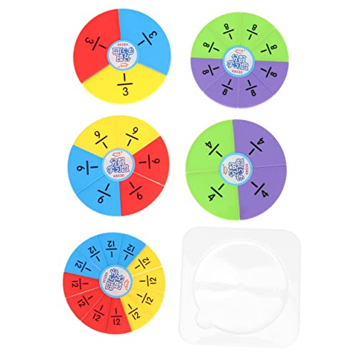 minkissy Kreatives Bruchkreis Puzzle Lehrkit Für Grundschule Farbige Montessori Mathematik Lernspielzeuge Für Jungen Und Mädchen Brüche Visualisieren Und Zählen Lernen von minkissy