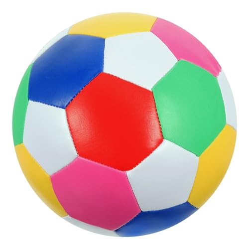 minkissy Bunter Soft Fußball für Multifunktionaler Spielball für Drinnen und Draußen Hand Auge Koordination und Motorischen Fähigkeiten Geeignet für Verschiedene von minkissy