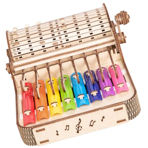 minkissy Buntes Holz Xylophon Musikinstrument für DIY Schlagzeug Pädagogisches Percussion Koordination Farberkennung und Musikalischer Entwicklung für Jungen und Mädchen von minkissy