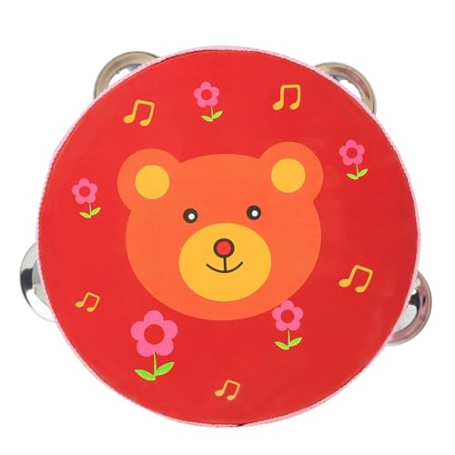 minkissy Cartoon Handtrommel Bunte Rassel mit Glocken Fördert Musikalische Fähigkeiten und Hand Augen Koordination für Jungen und Mädchen als von minkissy