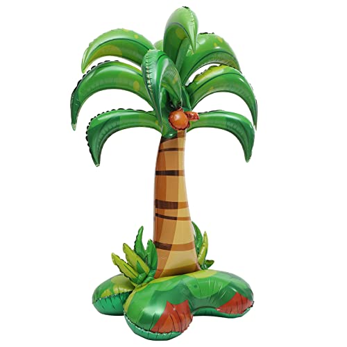 minkissy Cartoon Palm Tree Foil Ballon Aufblasbarer Kokosnuss Palmbaum für Sommerpartys Aluminiumfolie für und Außendekoration von minkissy