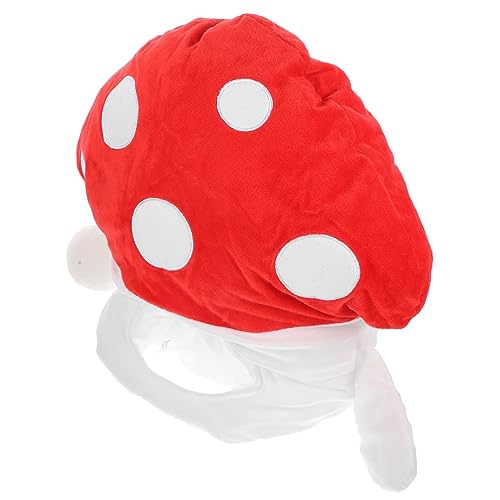 minkissy Cartoon Pilzhut Party Kostüm Kopfbedeckung Weicher Langlebiger Mushroom Shape Headwear für Halloween Cosplay und Bühnenauftritte von minkissy