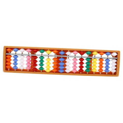 minkissy Chinesischer Vintage Abacus Spalten Zählrahmen Lernwerkzeug für Kindergarten Kunststoffbunte Perlen Feinmotorik Mathematikunterricht Rechenhilfe von minkissy