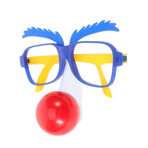minkissy Clownbrille mit Lustiger Nase Kreative Kostümaccessoires für Partys und Fotorequisiten für Halloween und Karneval Leicht und Wiederverwendbar von minkissy