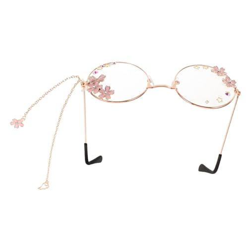 minkissy Cosplay-Party-Brille Kette für Frauen Cosplay -Accessoires Cosplay-Brille für Frauen Coole Brille für Teens Cosplay-Brillen für Frauen Kawaii-Brille Metall von minkissy