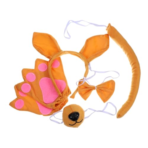minkissy Cosplay Tier Kostüm Set Känguru Ohren Haarreif mit Fliege für Mädchen Karneval Party Zubehör Niedlich Leicht und Wiederverwendbar minkissy Cosplay Tier Kostüm Set Känguru Ohren Haarreif mit Fliege für Mädchen Karneval Party Zubehör Niedlich Leicht und Wiederverwendbar von minkissy