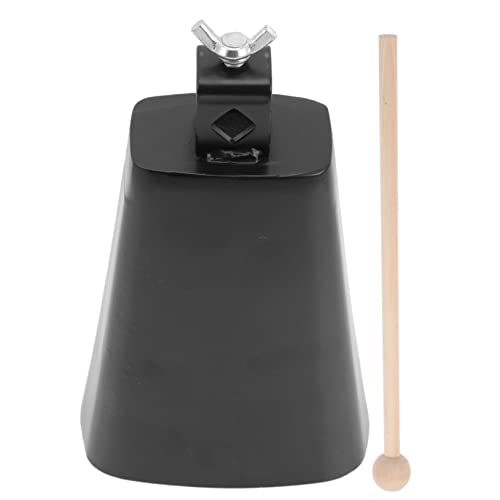 minkissy Cowbell Percussion Instrument Holzschlägel Kleine Metall Kuhglocke für Schlagzeug Zubehör Klarer Robust und Kindgerecht Geeignet für Musikunterricht und Percussion Enthusiasten von minkissy
