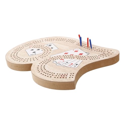 minkissy Cribbage Brettspiel Set für Spieler Tragbares und Kompaktes Design mit Nummerierter Wertungstafel für Zuhause und Unterwegs Langlebige Konstruktion und Vereinfachte von minkissy