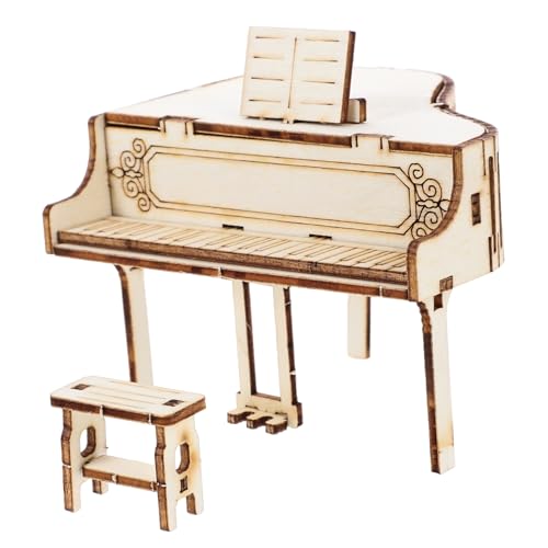minkissy DIY Holz Musikspieluhr Klavier Modellbausatz Verschleißfestes Material Dekoratives Desktop Ornament Handwerkliches Lernspielzeug für Erwachsene und Jugendliche Perfektes für von minkissy