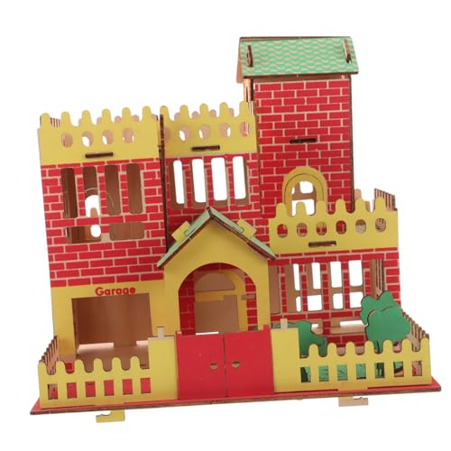 minkissy DIY Holzhaus Modellbau Holzpuzzle Bausatz für Handmontiertes Holzhaus Modell Kreatives Basteln Raumvorstellung und Feinmotorik von minkissy
