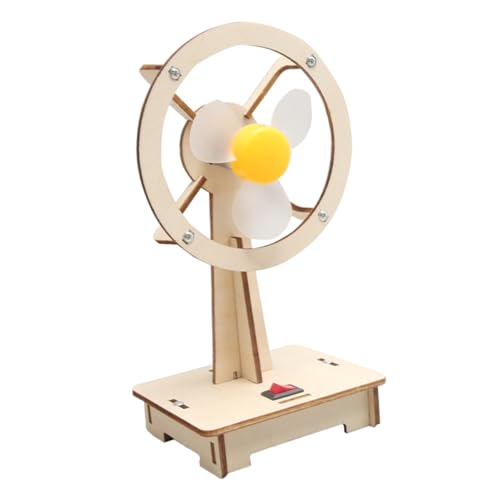 minkissy DIY Holzventilator Bausatz für Manueller Montage Elektro Pädagogisches Wissenschaftsspielzeug für Jungen und Mädchen Stem Lernset für Schulprojekte und Heimunterricht von minkissy