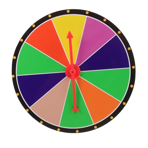 minkissy DIY Party Preisrad Rot Leichtes Drehbares für Raffle Spiel Requisit Wandmontage für Party Messe Karneval und Lernaktivitäten von minkissy