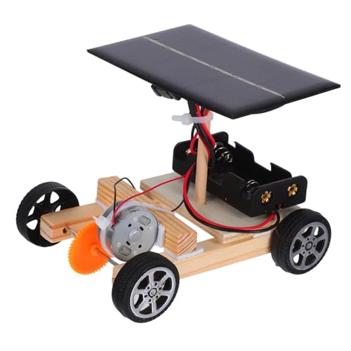 minkissy DIY Solar Auto Bausatz für Kreatives Holzspielzeug Technik und Wissenschaft Lernspielzeug für Jungen Bunt von minkissy