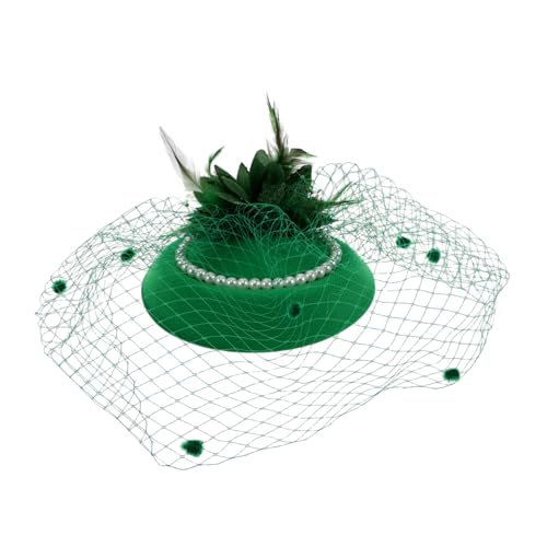 minkissy Damen Kopfbedeckung mit kleinem Hut Mesh-Kopfbedeckung eleganter Schleierhut Mädchen Haarzubehör Braut Schleife Schleier Teeparty-Hut für Mädchen Federn Schwarz minkissy Damen Kopfbedeckung mit kleinem Hut Mesh-Kopfbedeckung eleganter Schleierhut Mädchen Haarzubehör Braut Schleife Schleier Teeparty-Hut für Mädchen Federn Schwarz von minkissy