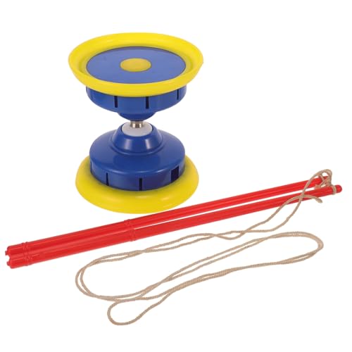 minkissy Diabolo mit Dreifachlager für Erwachsene und Ergonomisches Tragbares Diabolo für Akrobatik und Jonglier Performance für Freizeitaktivitäten Blau Stabfarbe Zufällig Zufällige Farbe von minkissy